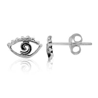 Load image into Gallery viewer, Silberohrstecker Ohrstecker 925er Sterling Silber Schmuck Auge Spirale
