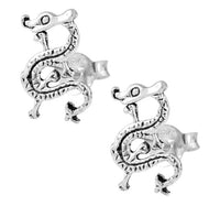 Load image into Gallery viewer, Silberohrstecker Ohrstecker 925er Sterling Silber Schmuck Drache
