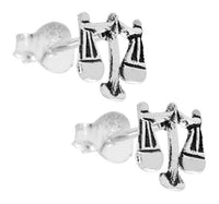 Cargar imagen en el visor de la galería, Silberohrstecker Ohrstecker Ohrringe Damen 925er Sterling Silber Schmuck Waage
