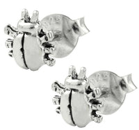 Load image into Gallery viewer, Silberohrstecker Ohrstecker Ohrringe Unisex 925er Sterling Silber Schmuck Käfer
