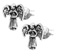 Load image into Gallery viewer, Silberohrstecker Ohrstecker Ohrringe Damen 925er Sterling Silber Schmuck Engel Flügel ausgebreitet
