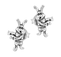 Load image into Gallery viewer, Silberohrstecker Ohrstecker Ohrringe Damen 925er Sterling Silber Schmuck Hase gehend
