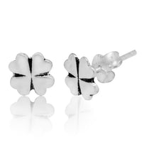 Load image into Gallery viewer, Silberohrstecker Ohrstecker Ohrringe Unisex 925er Sterling Silber Schmuck Klee Blatt
