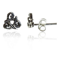Load image into Gallery viewer, Silberohrstecker Knoten keltisch Spiralen Ohrstecker 925er Sterling Silber Ohrringe Schmuck

