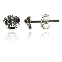 Load image into Gallery viewer, Silberohrstecker Schwein lachend Ohrstecker Ohrringe 925er Sterling Silber Schmuck Animal Design
