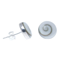 Load image into Gallery viewer, Shivaohrstecker 6 mm rund Silberohrstecker Shivaauge handgefertigt 925 Sterling Silber
