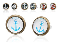 Cargar imagen en el visor de la galería, Brass Ohrstecker Stern Sterne bunt Unisex Ohrringe Edelstahl nickelfrei Kommunismus 12 mm
