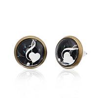 Load image into Gallery viewer, Brass Ohrstecker Stern Sterne bunt Unisex Ohrringe Edelstahl nickelfrei Kommunismus 12 mm
