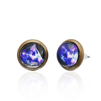 Cargar imagen en el visor de la galería, Brass Ohrstecker Stern Sterne bunt Unisex Ohrringe Edelstahl nickelfrei Kommunismus 12 mm
