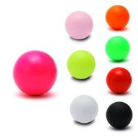 Load image into Gallery viewer, Eight colorful rubber balls of various sizes on a white background—ideal for pairing with our Brass Ohrstecker Stern Sterne bunt Unisex Ohrringe, nickelfrei stainless steel earrings (12 mm).
