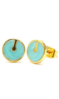 Load image into Gallery viewer, Brass Ohrstecker Stern Sterne bunt Unisex Ohrringe Edelstahl nickelfrei Kommunismus 12 mm
