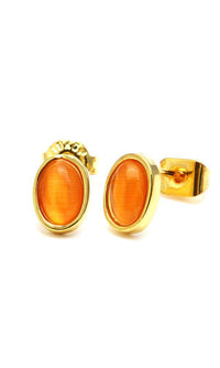 Load image into Gallery viewer, Brass Ohrstecker Stern Sterne bunt Unisex Ohrringe Edelstahl nickelfrei Kommunismus 12 mm
