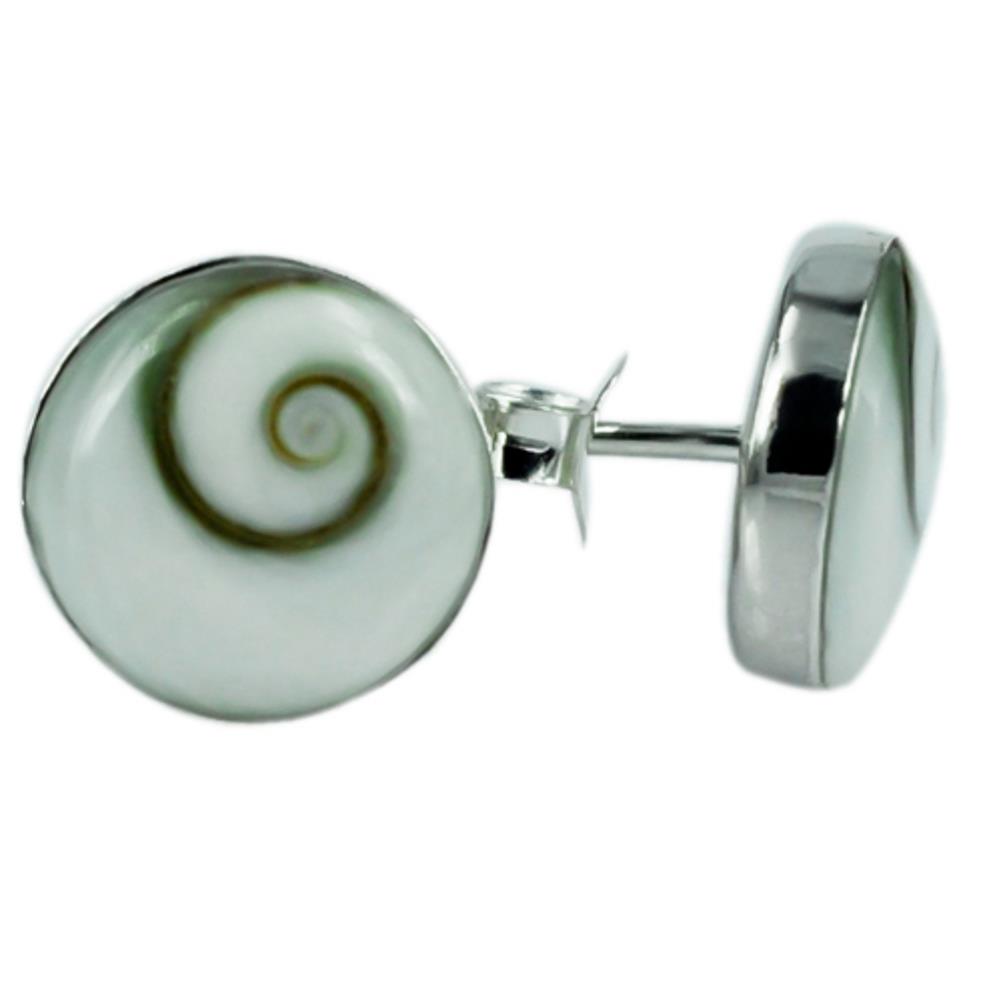 Shivaauge gefasst oval Silberohrstecker Ohrstecker 925er Silber Shiva Auge Eye Damen