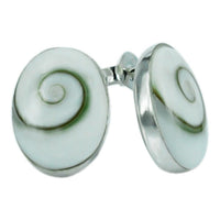 Cargar imagen en el visor de la galería, Shivaauge aufrecht oval Silberohrstecker Ohrstecker 925er Silber Shiva Auge Eye Damen

