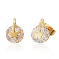 Load image into Gallery viewer, Brass Ohrstecker Stern Sterne bunt Unisex Ohrringe Edelstahl nickelfrei Kommunismus 12 mm
