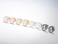 Load image into Gallery viewer, Edelstahl Ohrstecker Welt Kugel Globus Erde 12mm
