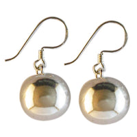 Cargar imagen en el visor de la galería, Silberohrringe 12 mm 925er Silber Ohrringe Ohrhänger Damen Schmuck Kugel
