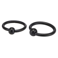 Cargar imagen en el visor de la galería, Unisex Septum Piercing Nasenringe schwarz mit Kugel 8 mm Edelstahl
