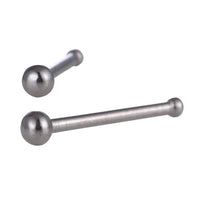 Load image into Gallery viewer, Gerader Nasenstecker silbern mini Kugel Chirurgenstahl
