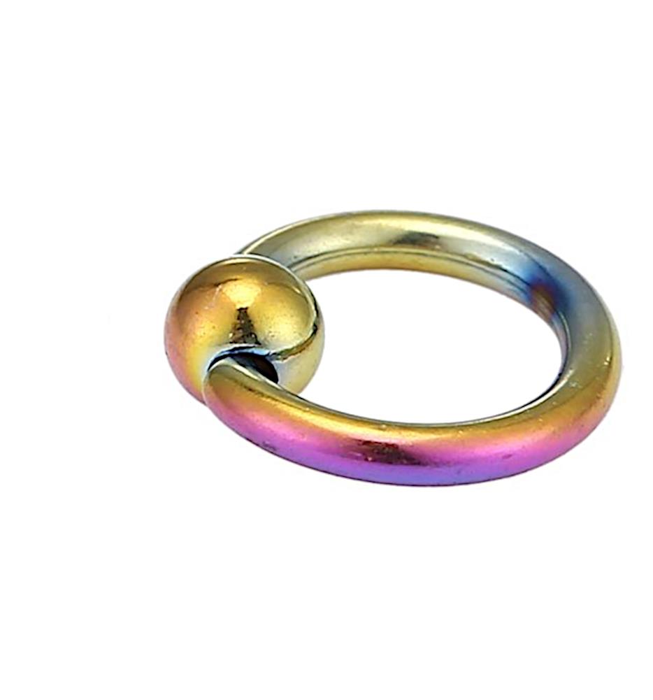 Klemmkugelring Septum Piercing Regenbogen 6mm Edelstahl