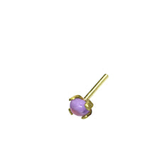 Load image into Gallery viewer, Nostril Piercing Messing Nasenstecker Stein 0.8mm
