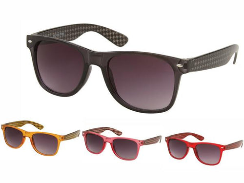 Sunglasses Tweed Look Unisex Glasses Dark Tinted 400 UV Transparent Nerd