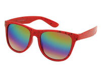 Cargar imagen en el visor de la galería, Sonnenbrille Farbkleckse Nerd Rainbow verspiegelt 400 UV
