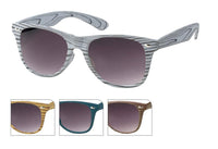 Cargar imagen en el visor de la galería, Sonnenbrille Nerd Holz Design verspiegelt getönt 400 UV
