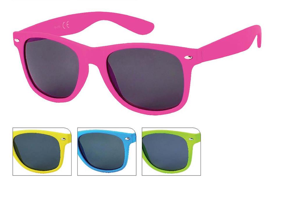 Sonnenbrille einfarbig knallig Unisex Nerd Brille dunkel getönt 400 UV