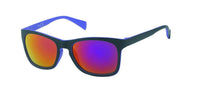 Load image into Gallery viewer, Sonnenbrille verspiegelt 400 UV Nerd schwarz bunt
