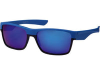 Cargar imagen en el visor de la galería, Sonnenbrille verspiegelt 400UV eckig schwarz oben bunt Sport
