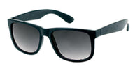 Cargar imagen en el visor de la galería, A pair of classic Nerd style Sonnenbrille bunt verspiegelt schwarz 400 UV with black frames and colorful mirrored lenses, shown against a white background.
