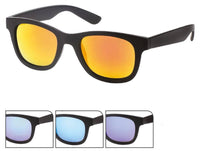 Load image into Gallery viewer, Sonnenbrille schwarz Nerd 400 UV verspiegelt orange blau grün
