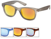 Load image into Gallery viewer, Sonnenbrille  Nerd 400 UV verspiegelt bunt transparent schmal

