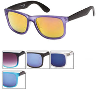 Load image into Gallery viewer, Sonnenbrille transparent bunt Nerdbrille 400 UV hoher Steg.
