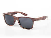 Cargar imagen en el visor de la galería, Sonnenbrille Nerdbrille 400 UV Ziermandel Holzdesign Maserung
