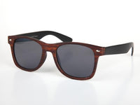 Cargar imagen en el visor de la galería, Sonnenbrille Nerdbrille 400 UV Ziermandel Holzdesign Maserung

