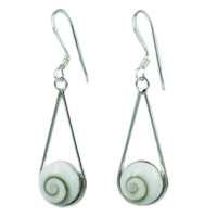 Load image into Gallery viewer, Shivaauge Silberohrringe Tropfen Rand rund Ohrringe 925 Sterling Silber Shiva Auge Eye Damen Schmuck
