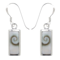 Load image into Gallery viewer, Shivaauge Silberohrringe Rechteck Ohrringe Ohrhänger 925er Sterling Silber Shiva Auge Eye
