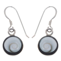 Load image into Gallery viewer, Shivaauge Silberohrringe Ohrringe schwarz rund Raisin 925er Silber Shiva Auge Eye Damen Schmuck
