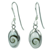Load image into Gallery viewer, Shivaauge Silberohrringe oval 11 mm Ohrringe 925 Sterling Silber Rand Shiva Auge Eye Damen Schmuck
