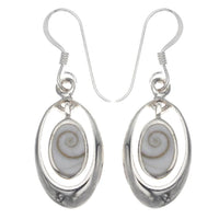 Load image into Gallery viewer, Shivaauge Ellipsen Silberohrringe Ohrringe Ohrhänger 925er Sterling Silber Damen Schmuck Shiva Auge
