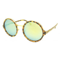 Load image into Gallery viewer, Sonnenbrille rund dick Vintage 400UV Metallsteg golden John Lennon Stil
