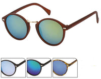 Cargar imagen en el visor de la galería, Sonnenbrille Panto Round 400 UV verspiegelt hoher Bogensteg Metall Rechtecke
