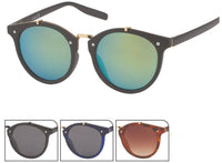 Cargar imagen en el visor de la galería, Sonnenbrille Panto Round 400 UV Steg hoch Metall Rahmen Innenseite Punkte
