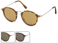 Cargar imagen en el visor de la galería, Retro Sonnenbrille Panto Round Glasses 400 UV Steg hoch geschwungen Metallbügel
