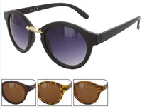 Cargar imagen en el visor de la galería, Sonnenbrille Panto Round Glasses 400UV getönt Metallpfeile Steg Streifen Flecken
