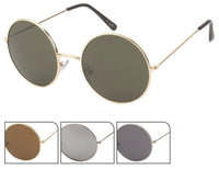 Cargar imagen en el visor de la galería, Sonnenbrille groß Round Glasses Lennon-Style 400 UV Metall getönt langer Steg
