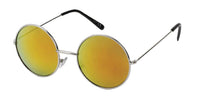 Cargar imagen en el visor de la galería, Sonnenbrille Round John-Lennon-Style 400 UV Metall silbern verspiegelt Steg lang
