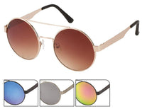 Cargar imagen en el visor de la galería, Sonnenbrille Round Glasses 400UV Doppelsteg mit Abstand Metallgestell
